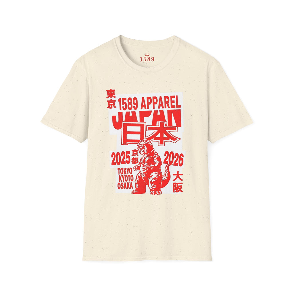 Japan Godzilla Graphic T-Shirt — Tokyo Kyoto Osaka 2025-2026 Retro Red Print